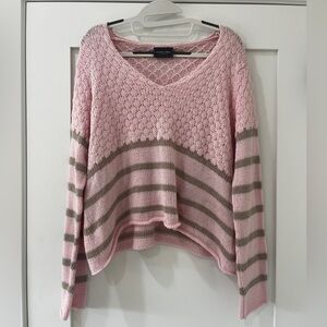 Wooden Ships Pink Stripped Sweater Knit - Size S/M